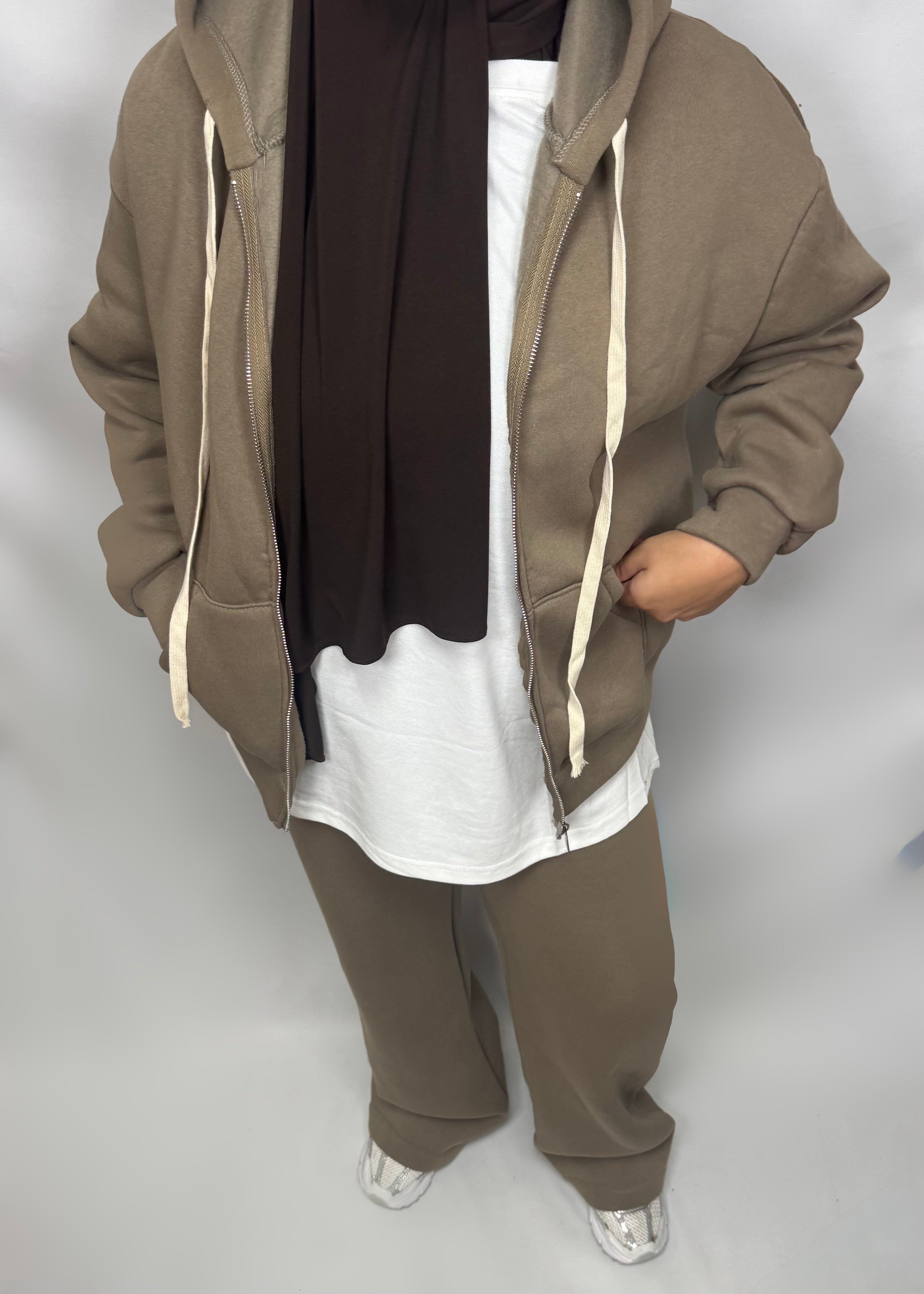 Ensemble cordon taupe