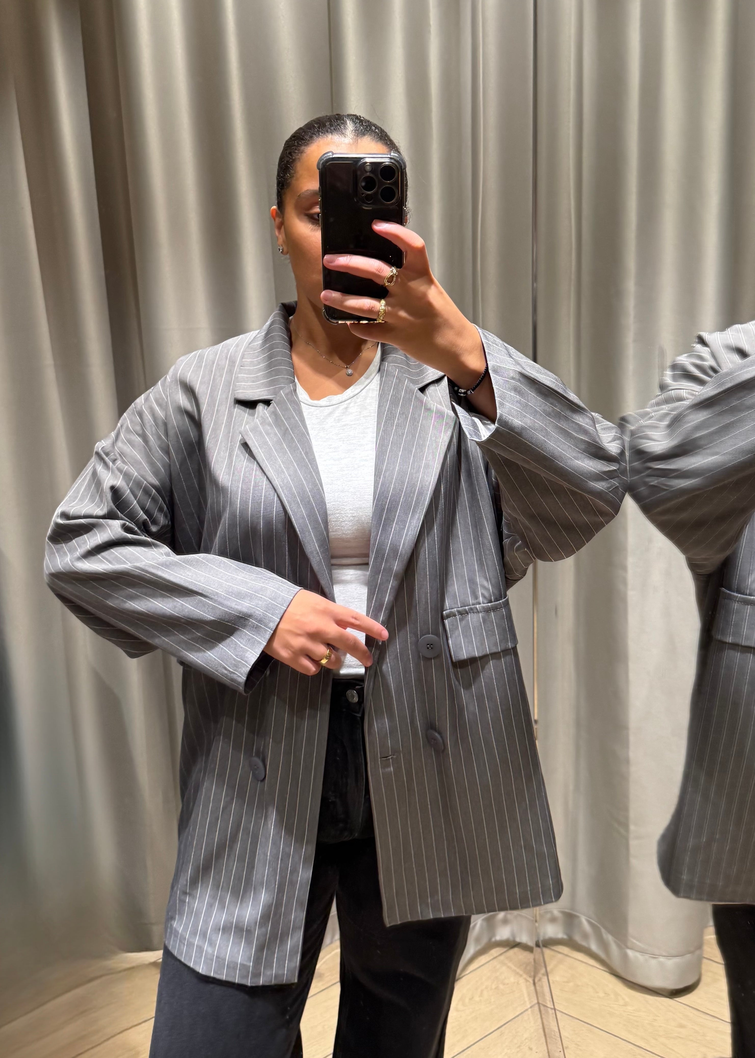 Blazer rayures oversize