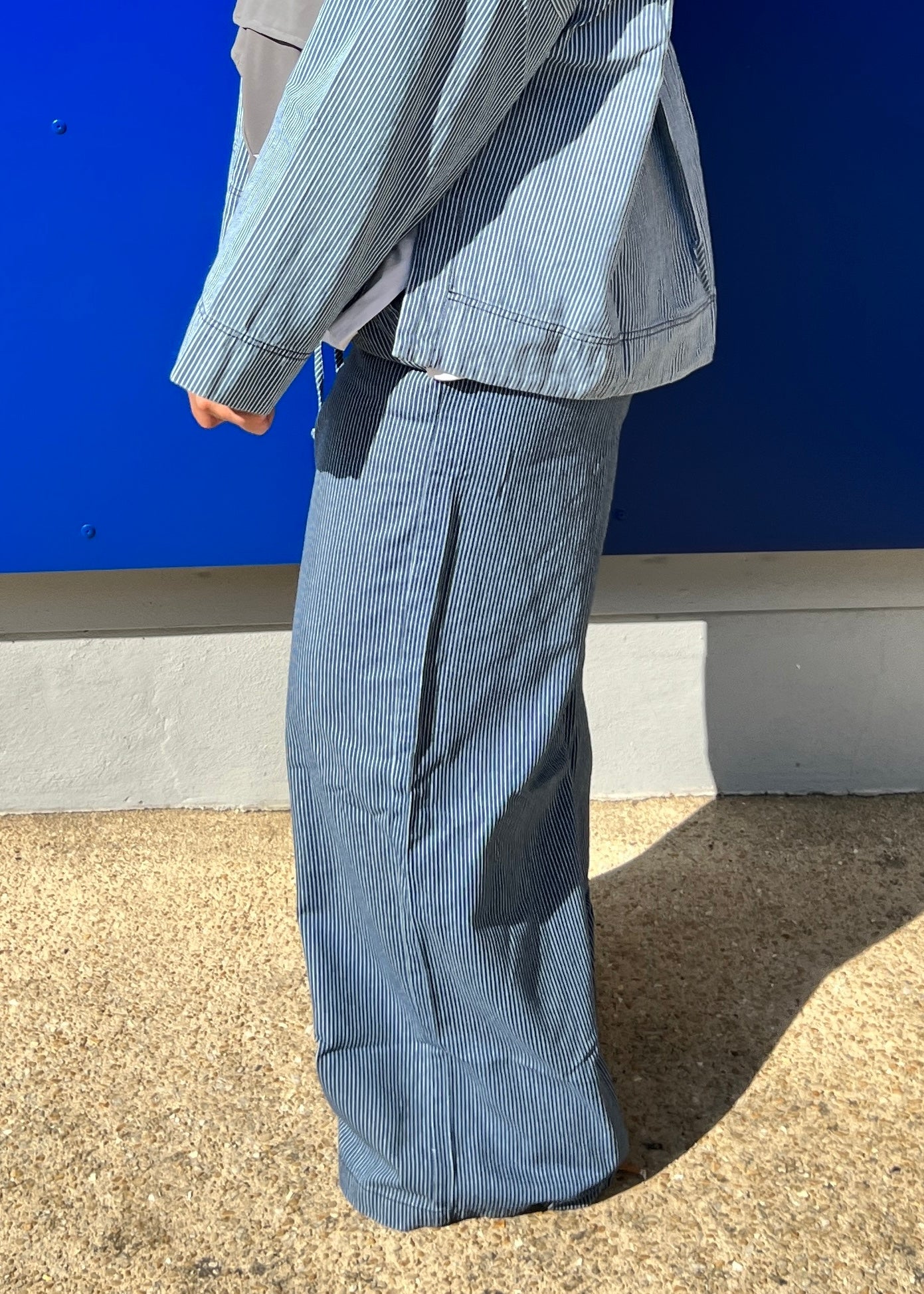 Pantalon à rayures bleu