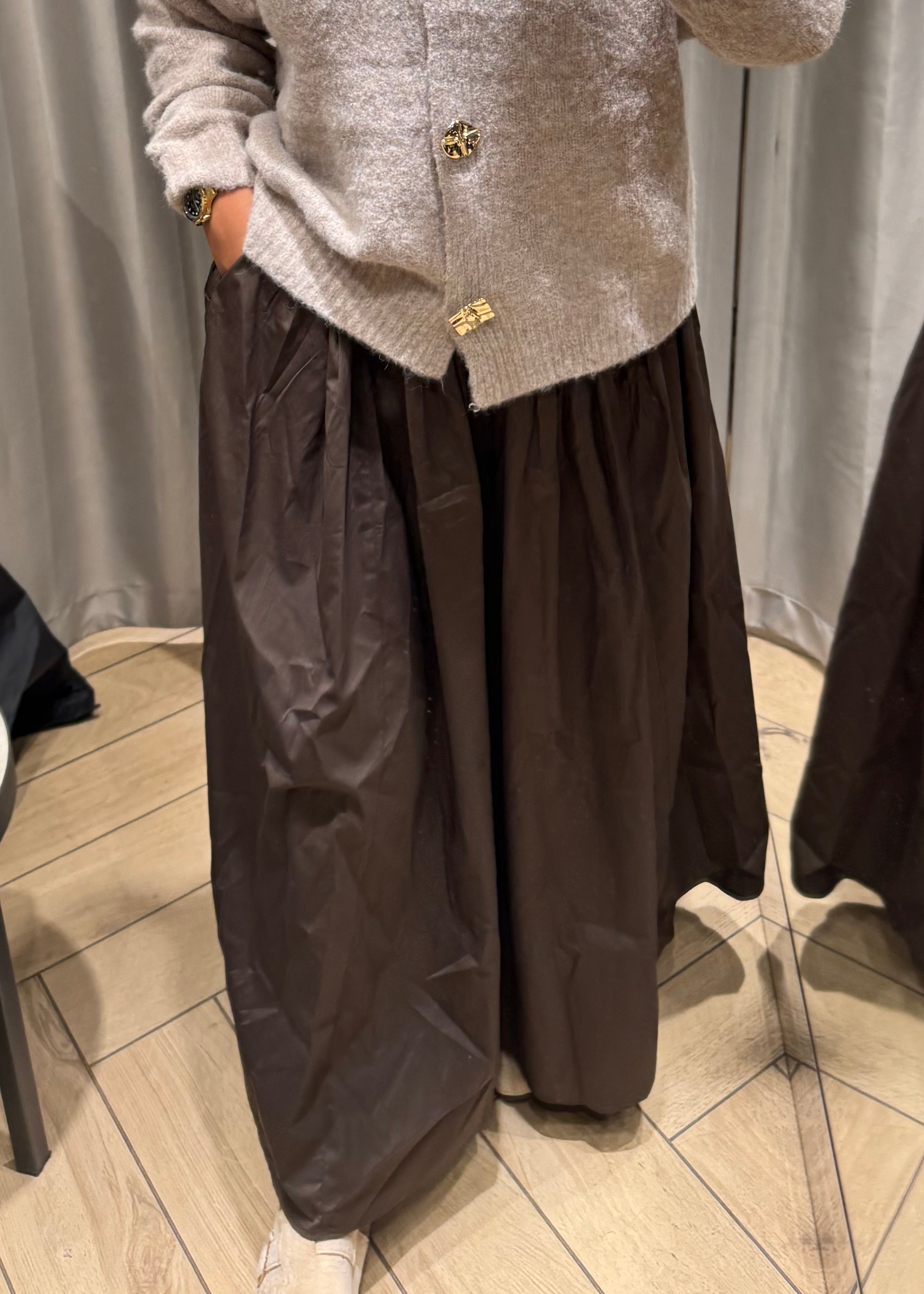 Jupe bouffante marron chocolat