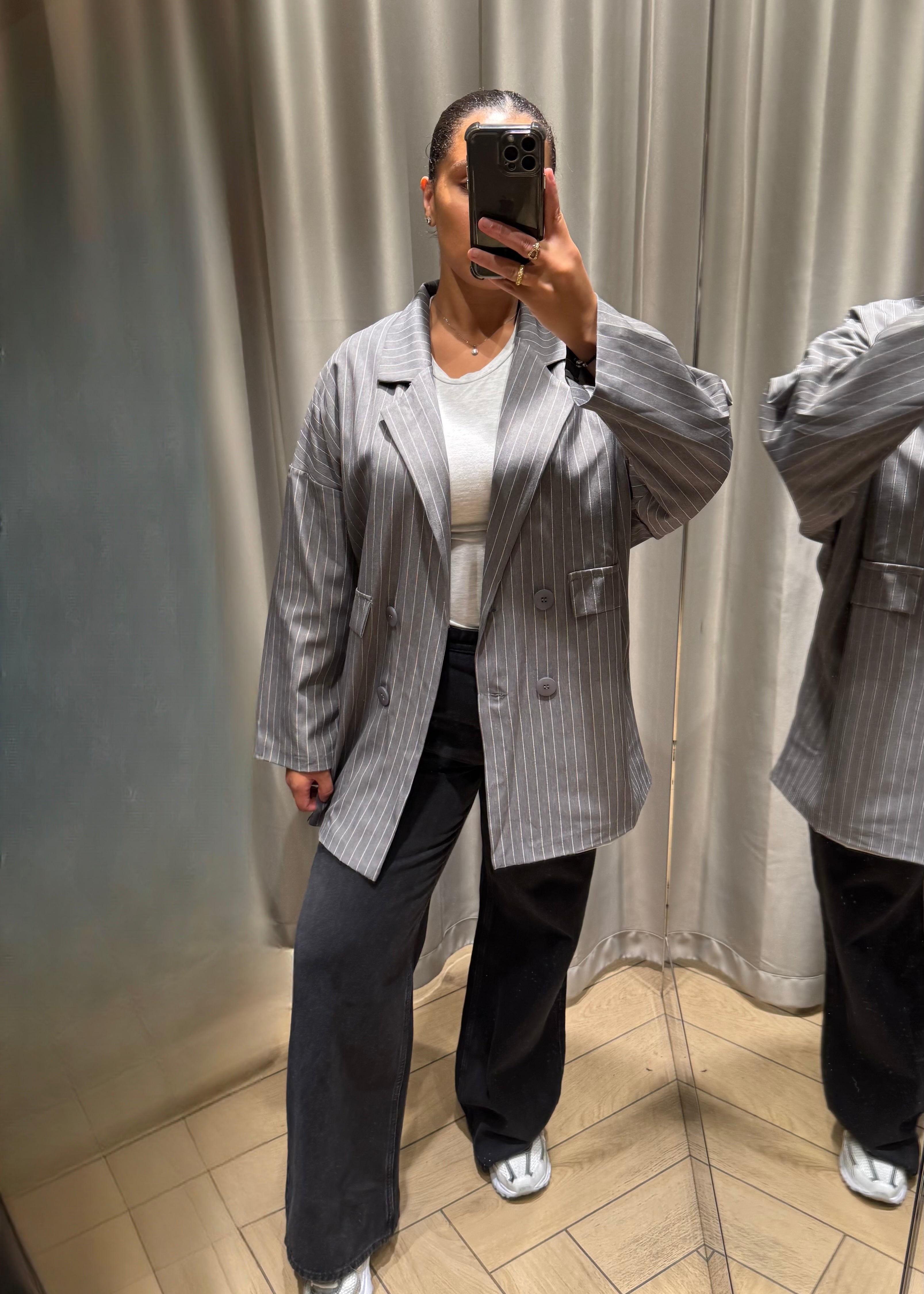 Blazer rayures oversize