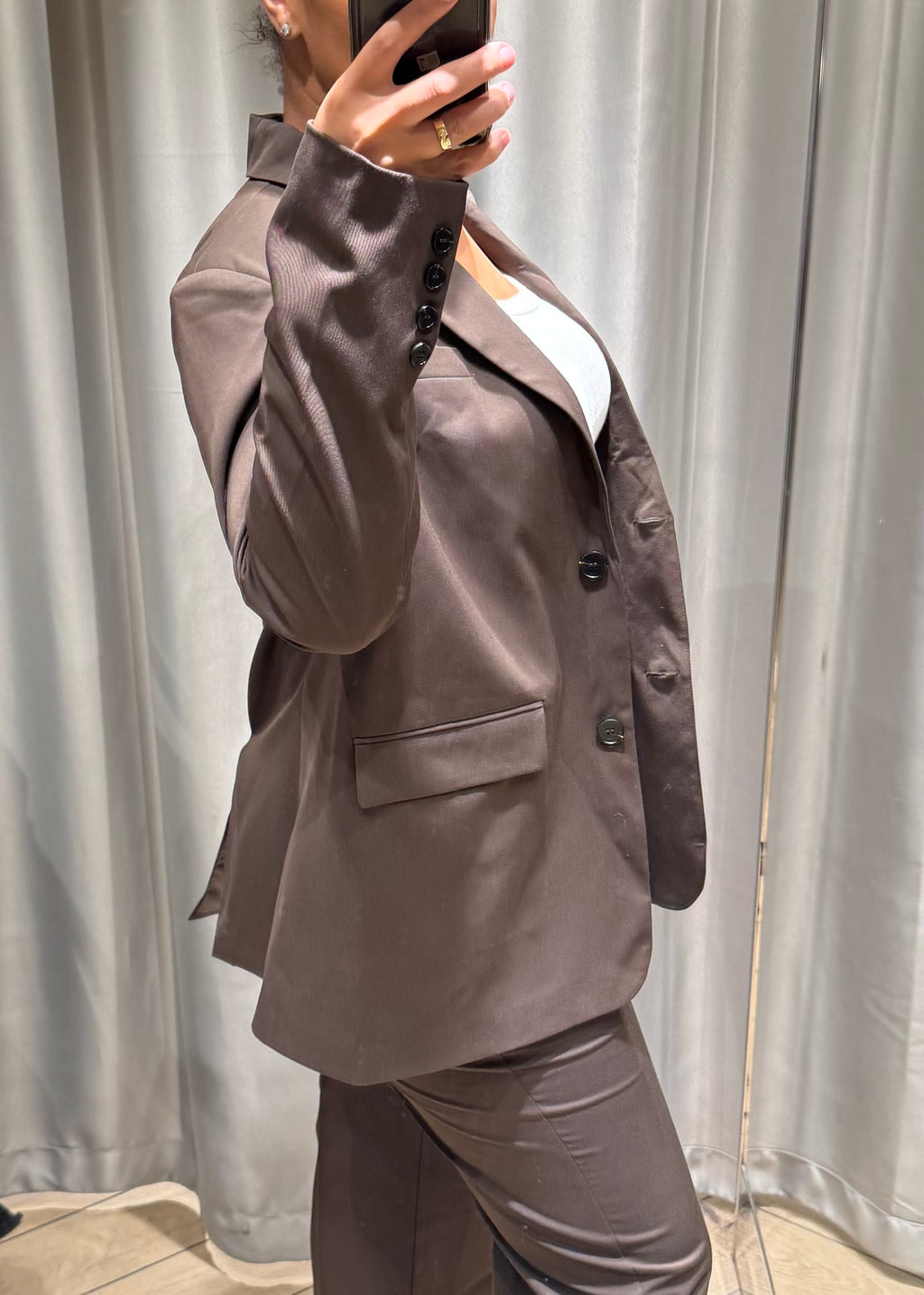 Ensemble tailleur marron chocolat