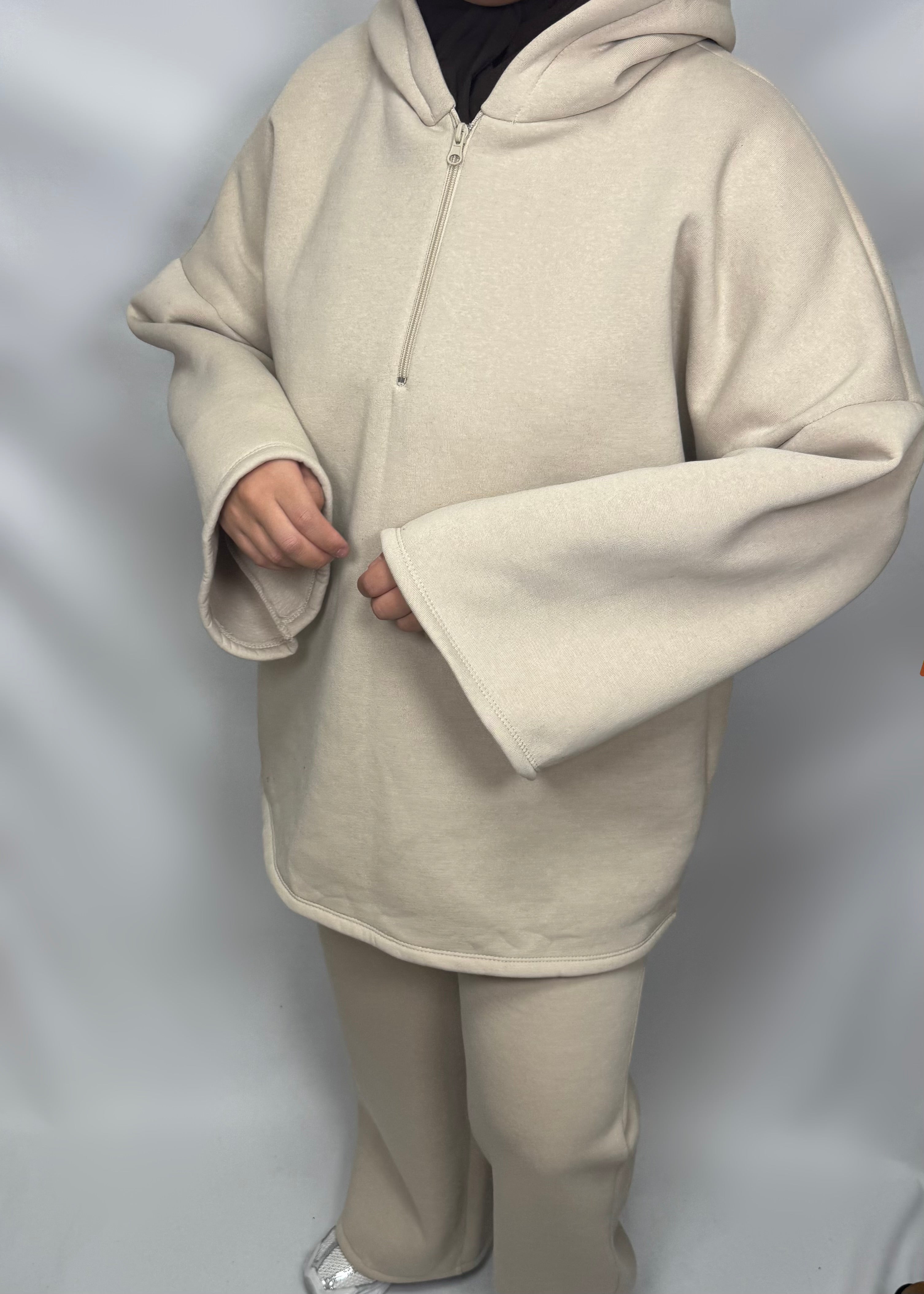 Ensemble jogging ample beige