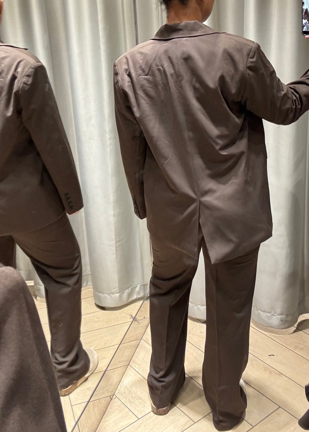 Ensemble tailleur marron chocolat