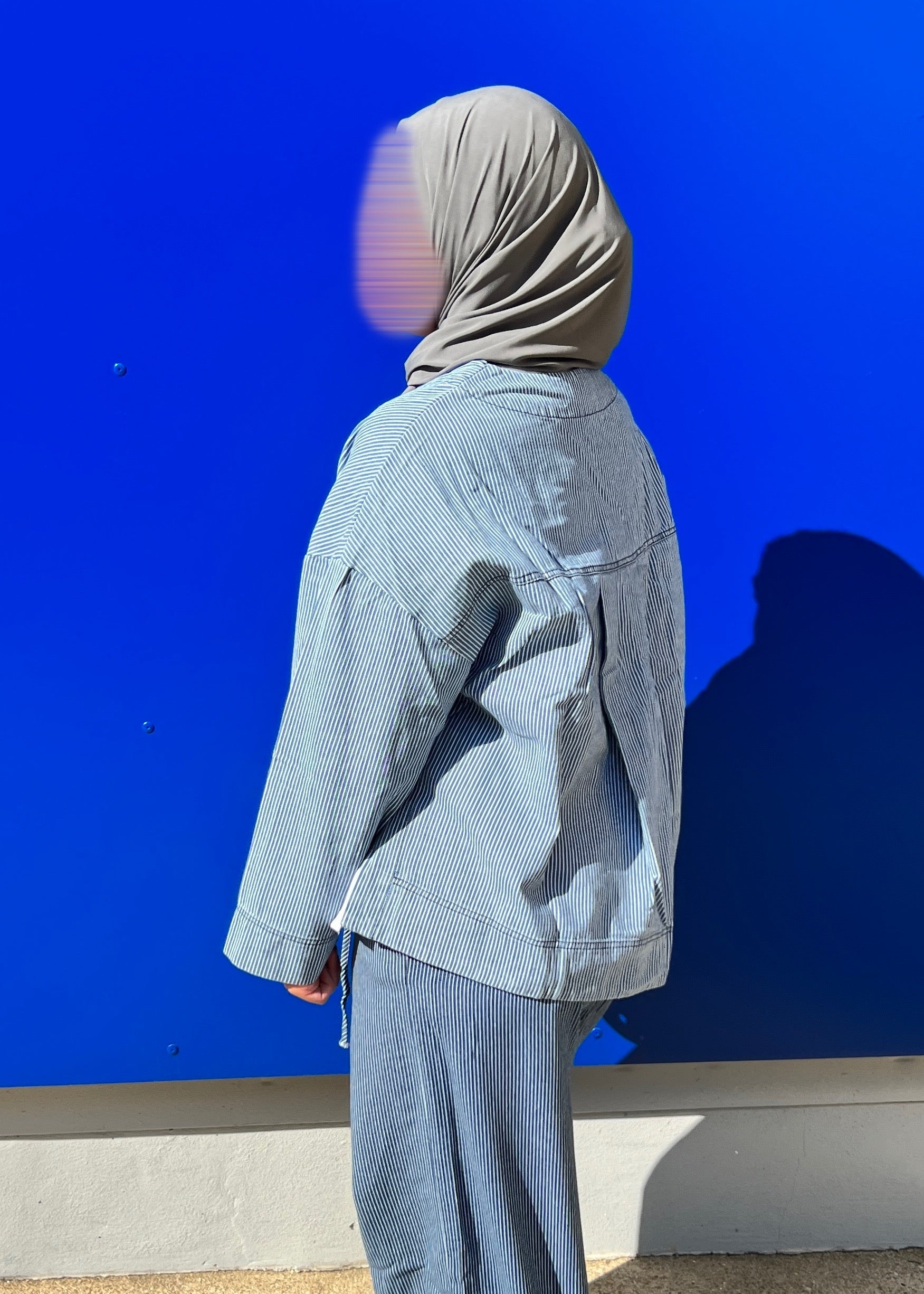 Veste bleu à rayures
