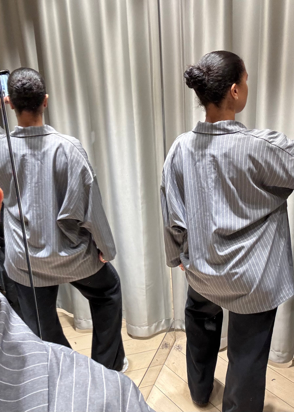 Blazer rayures oversize