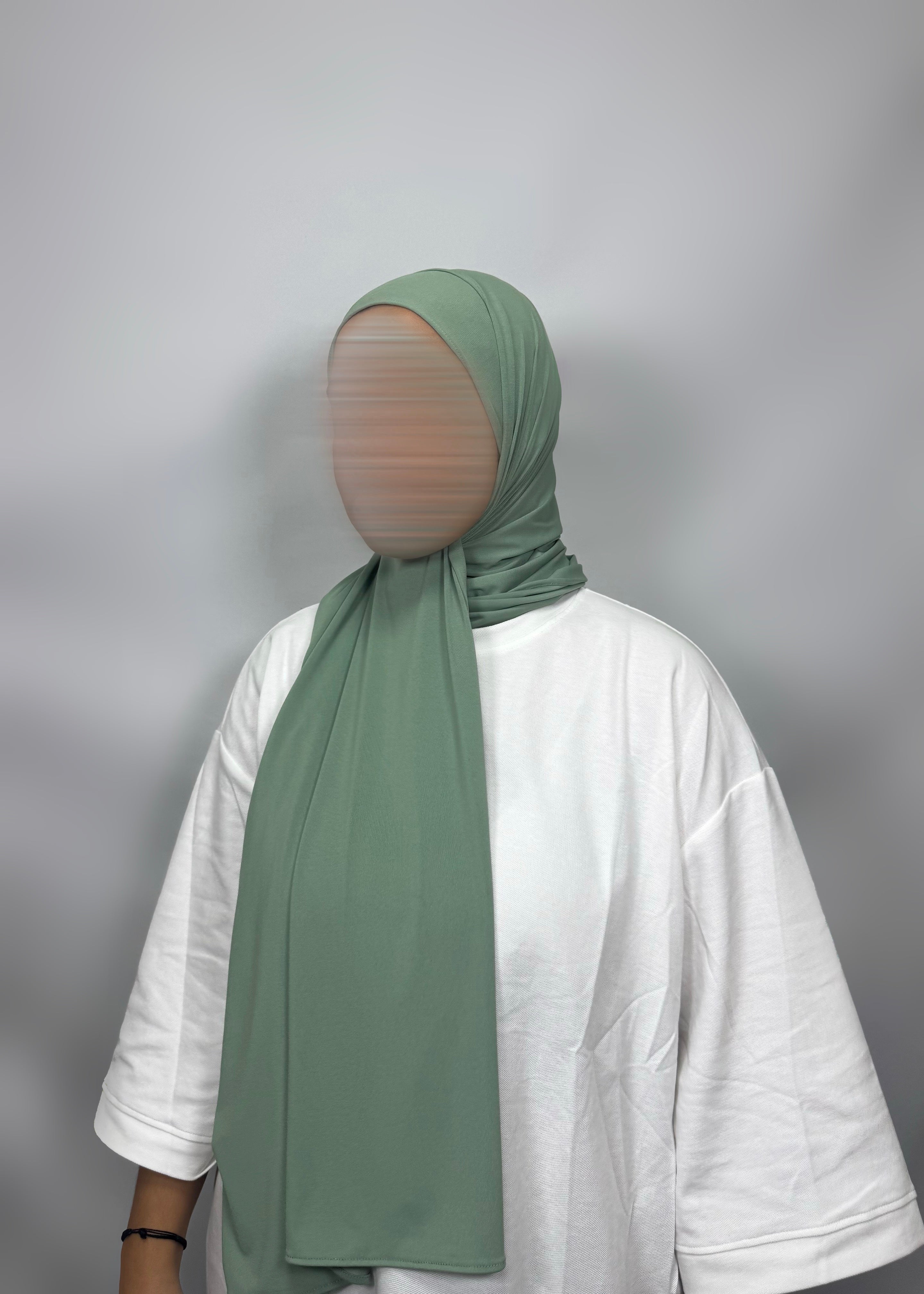 Hijab jersey prenium maxi [vert sauge]