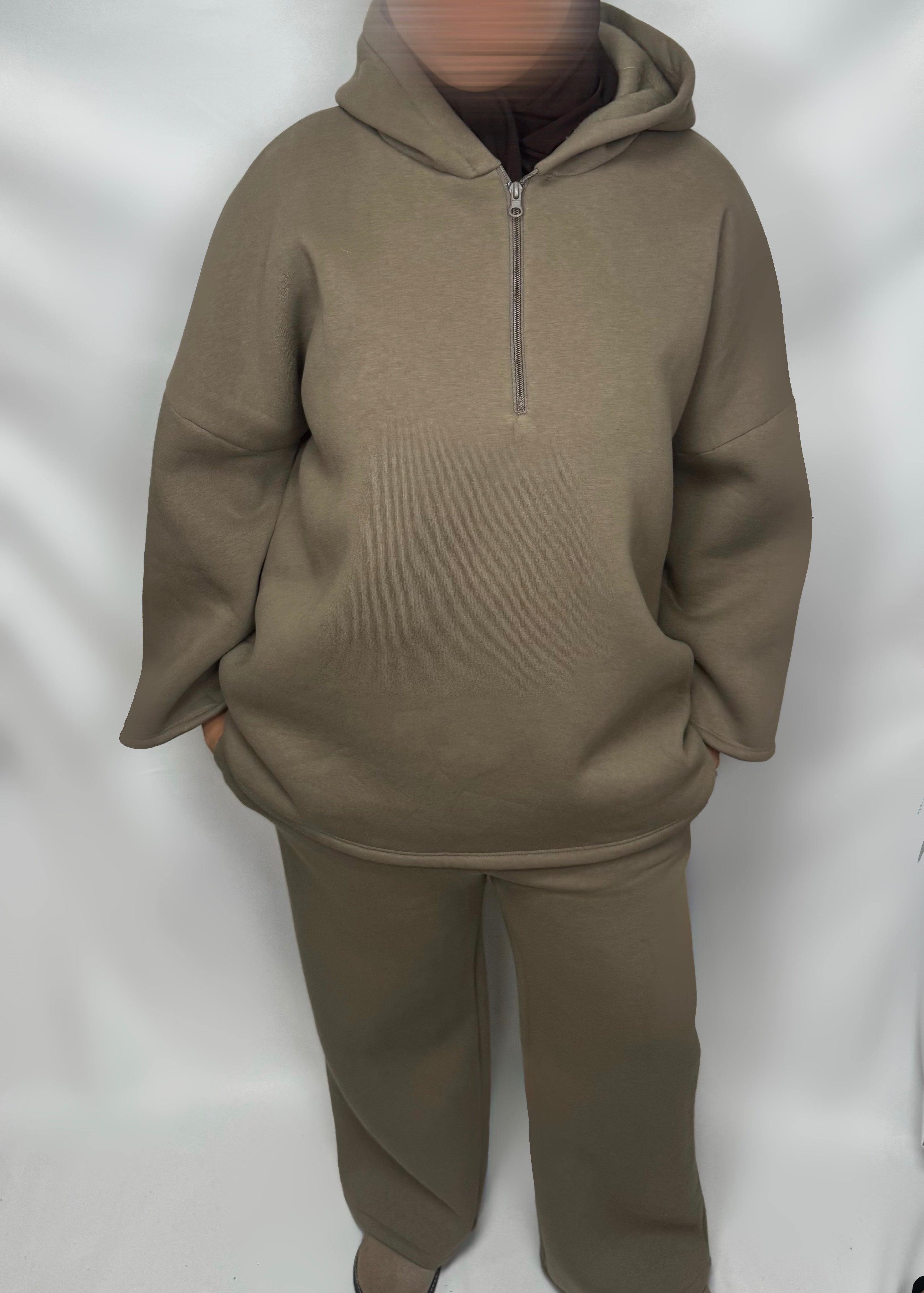 Ensemble jogging ample taupe