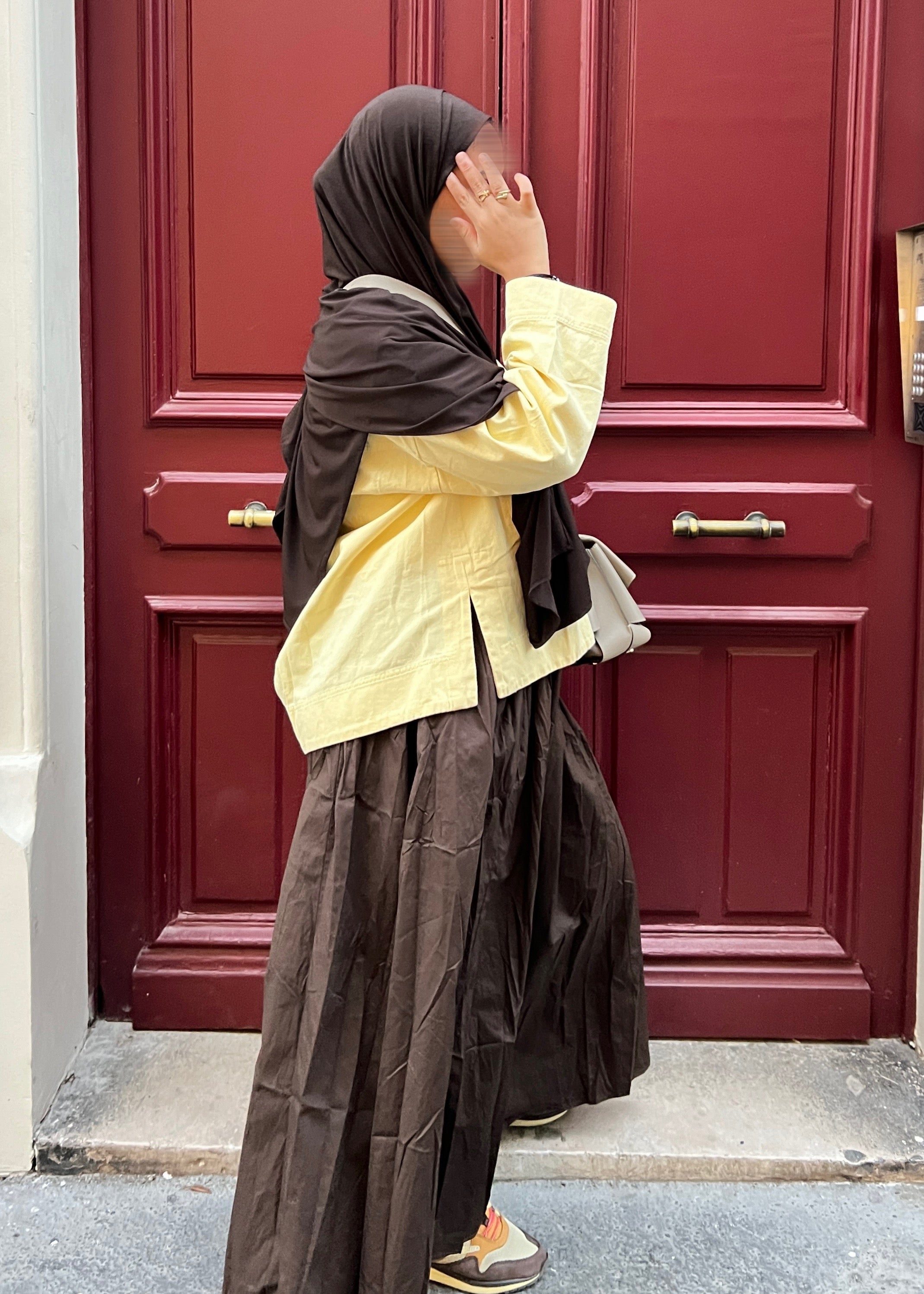 Jupe bouffante marron chocolat