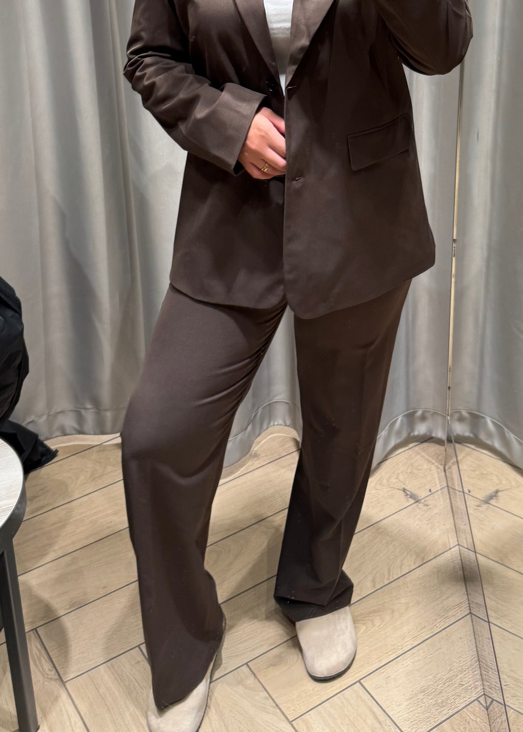 Ensemble tailleur marron chocolat