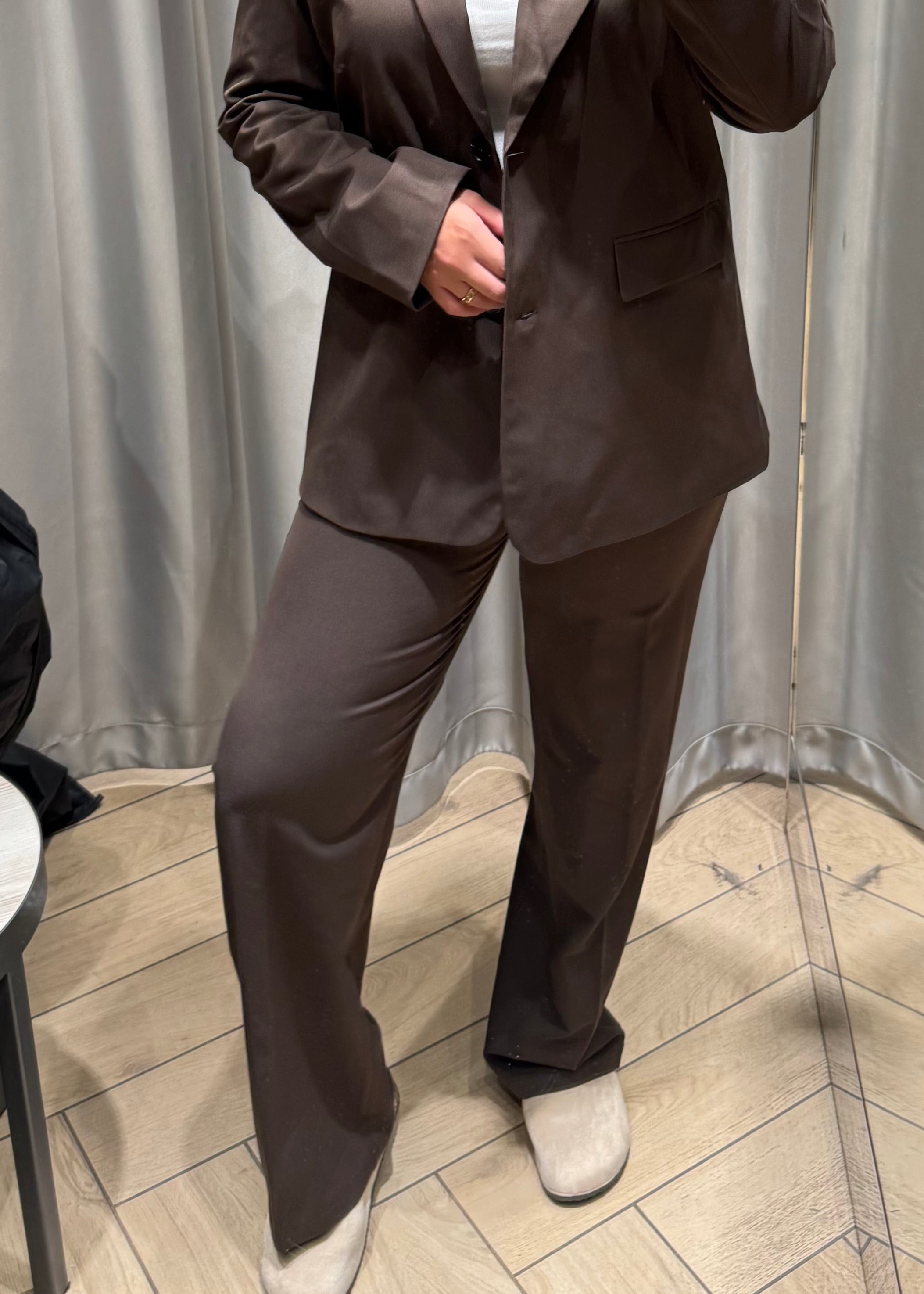 Ensemble tailleur marron chocolat