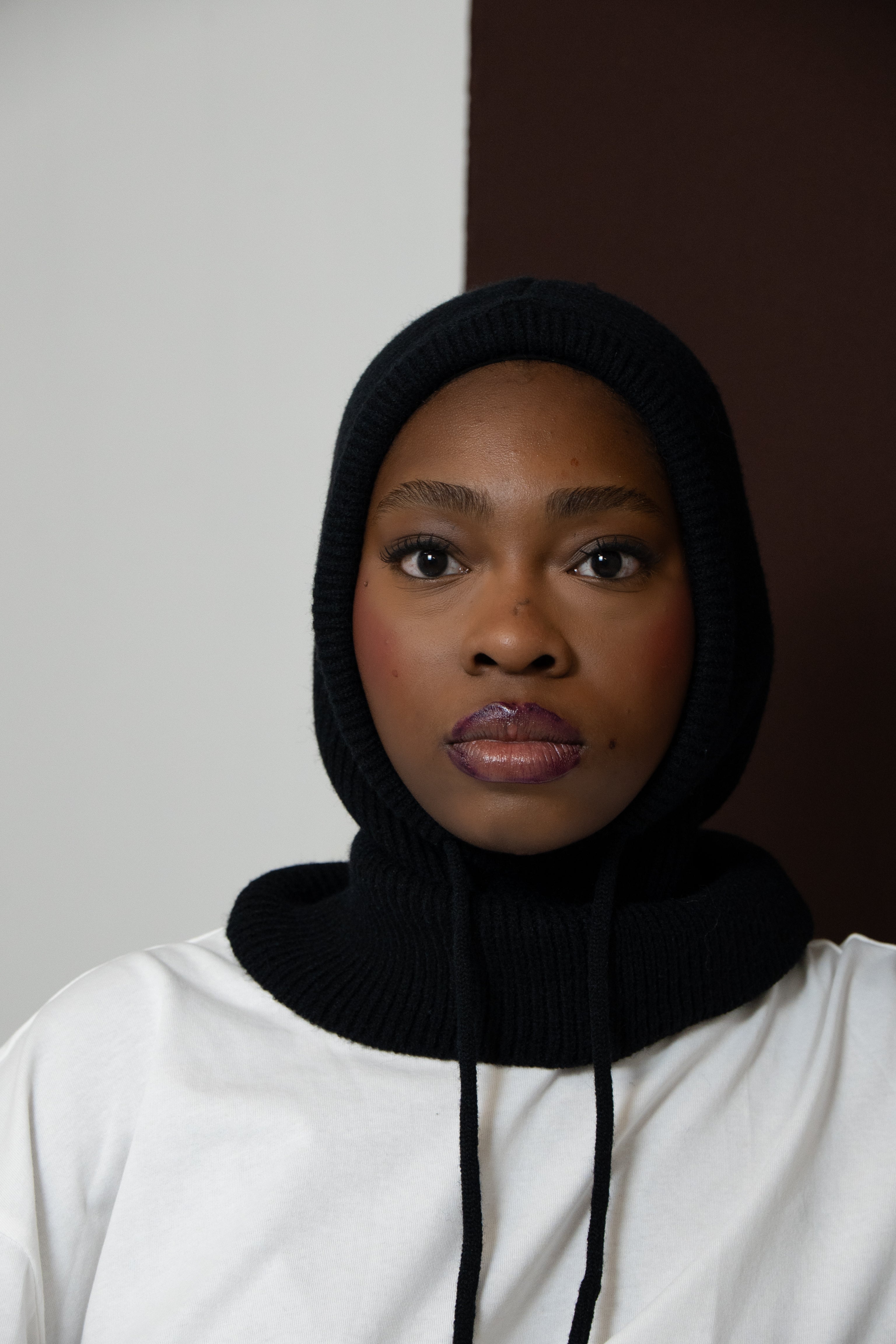 Cagoule en maille épaisse
