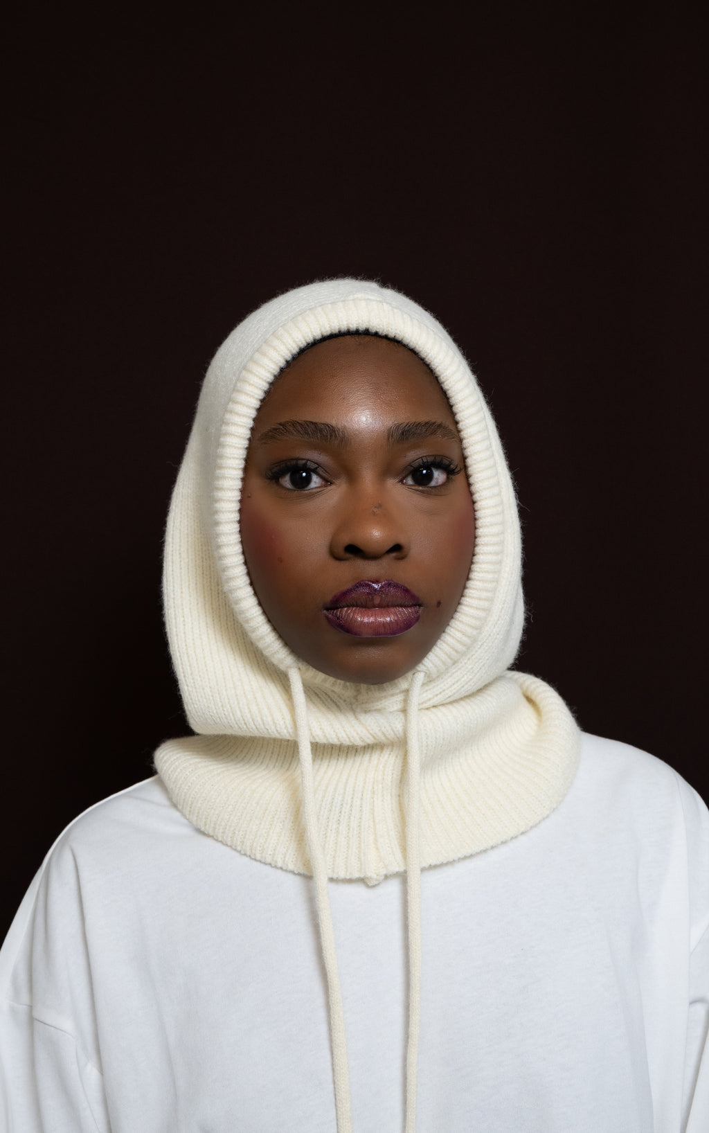 Cagoule en maille épaisse