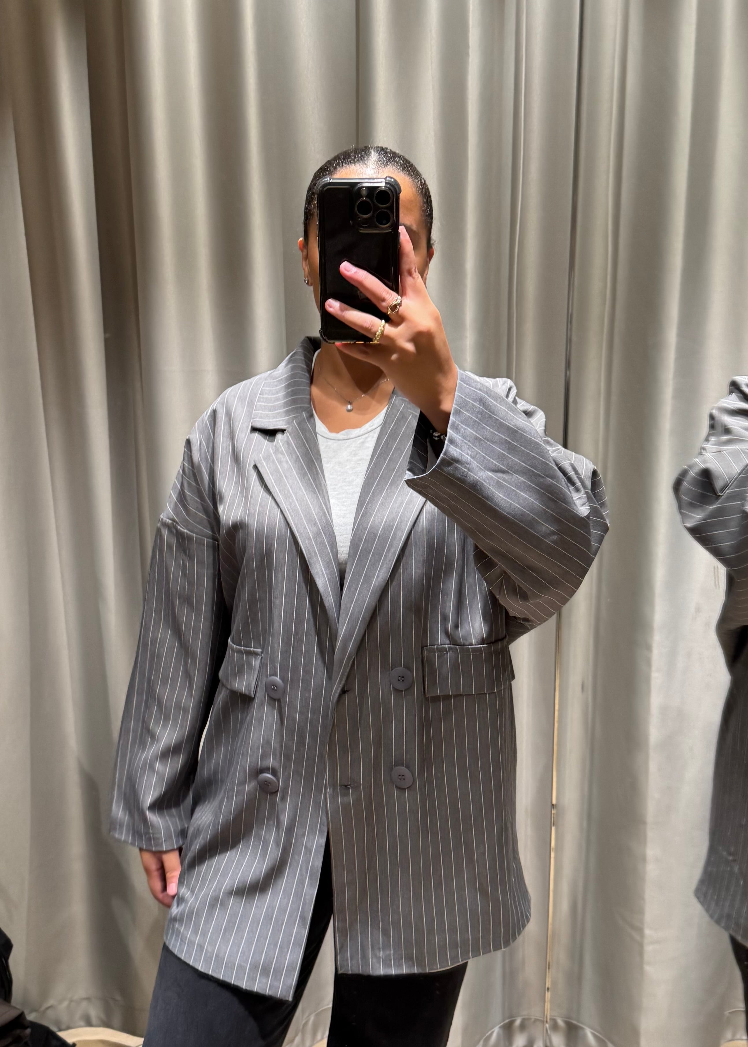 Blazer rayures oversize