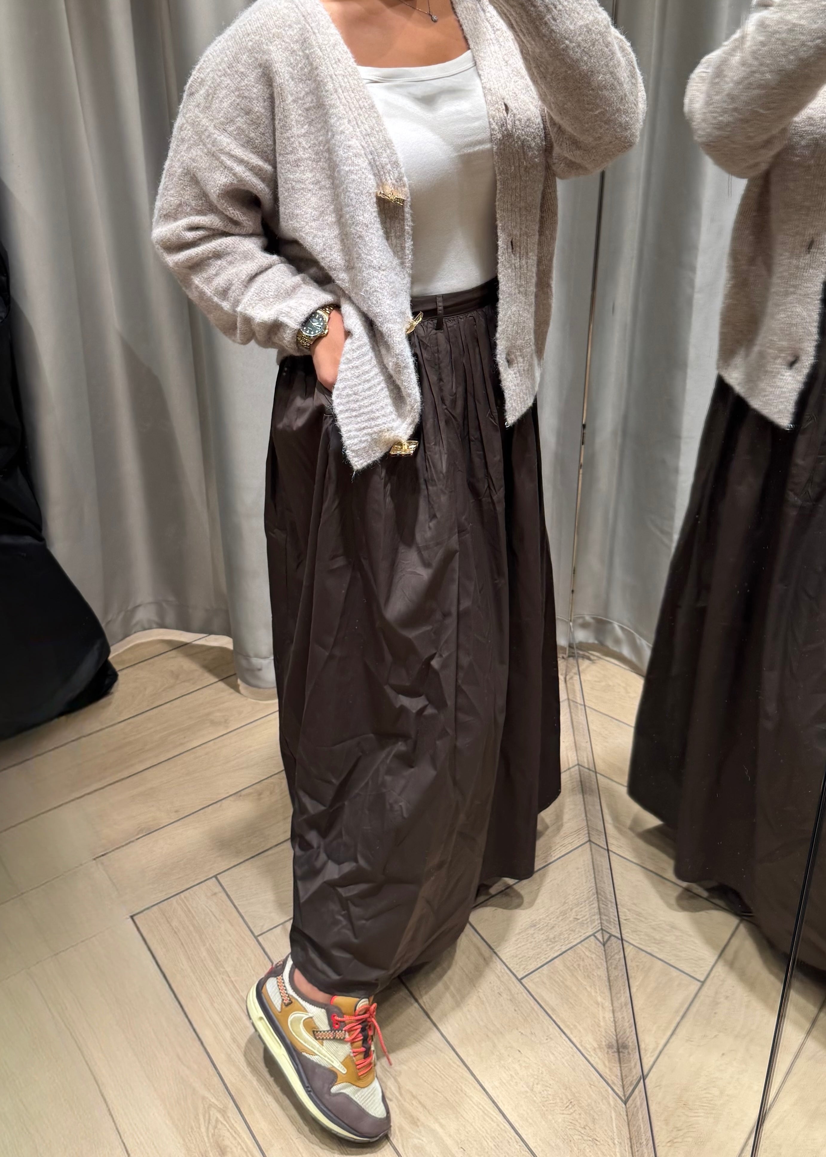 Jupe bouffante marron chocolat