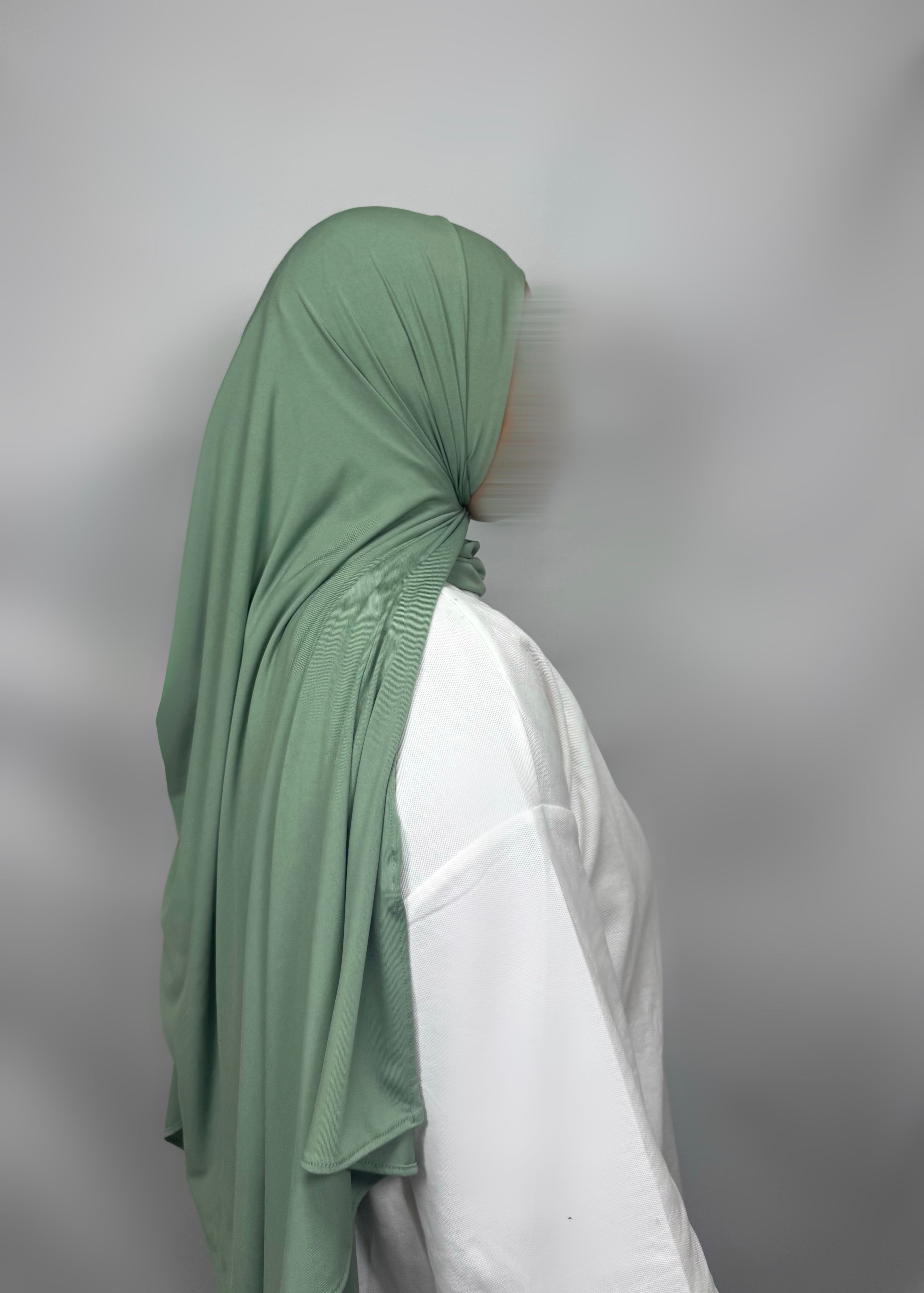Hijab jersey prenium maxi [vert sauge]