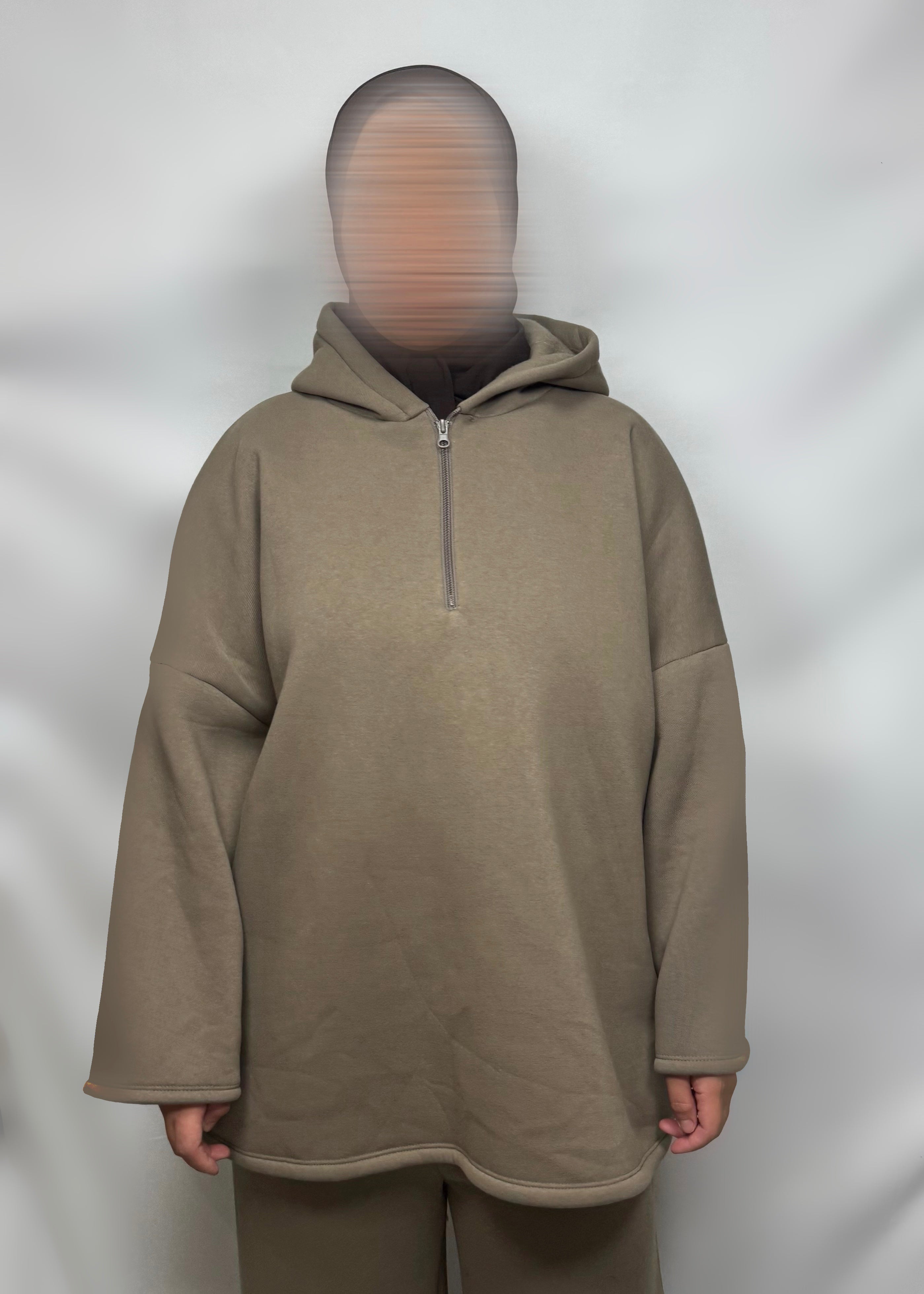 Ensemble jogging ample taupe