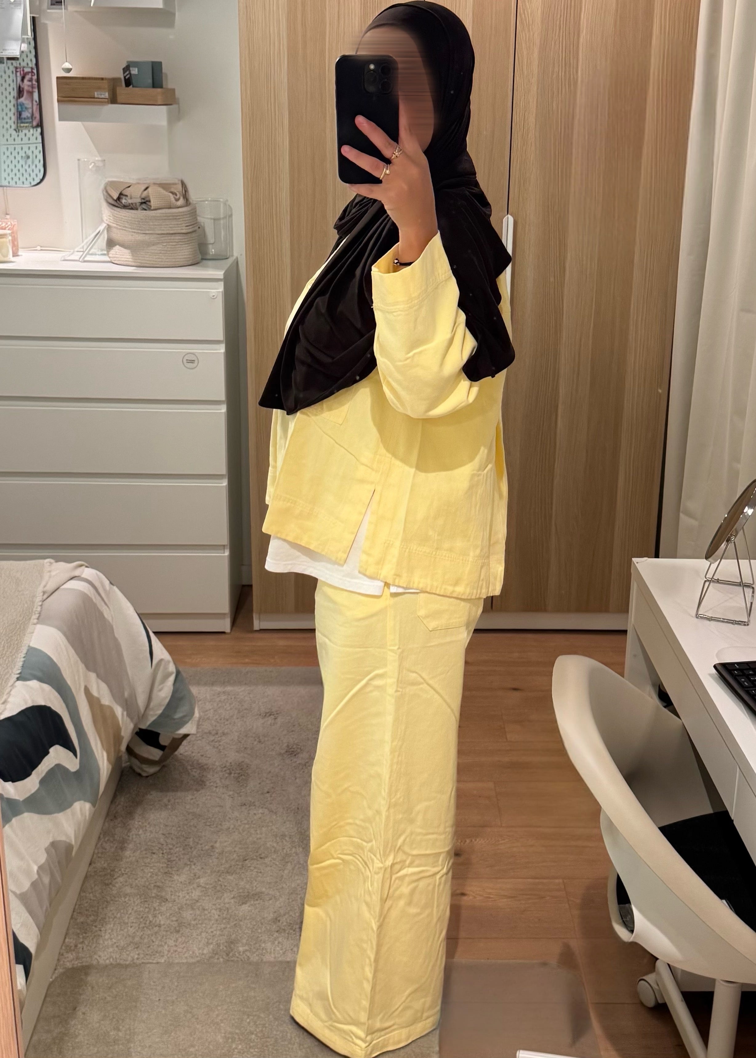 Ensemble ample jaune poussin