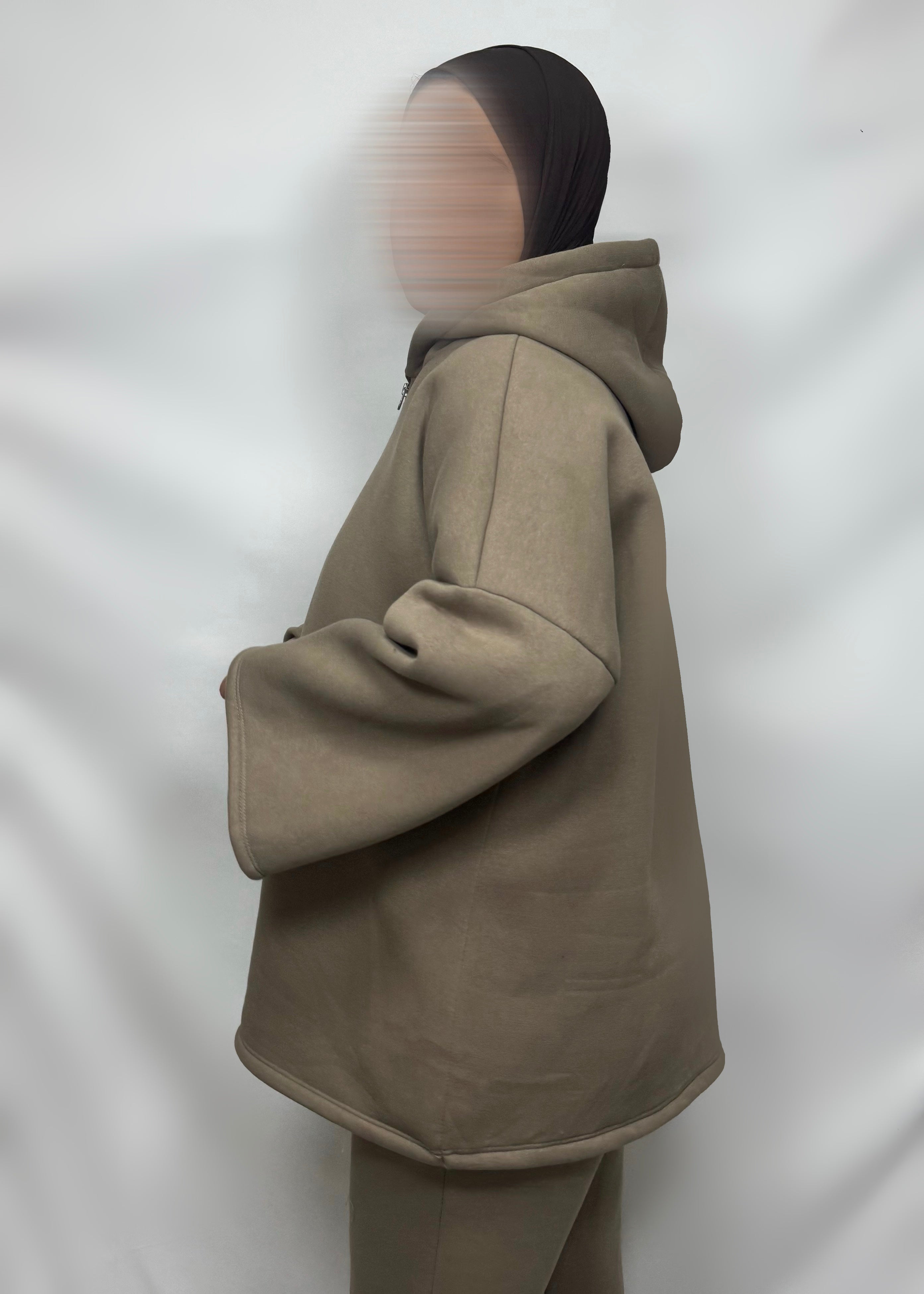 Ensemble jogging ample taupe