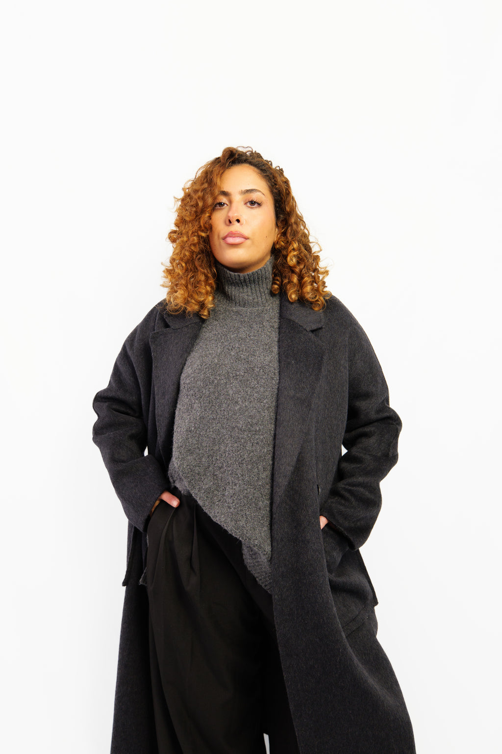 Manteau en laine long