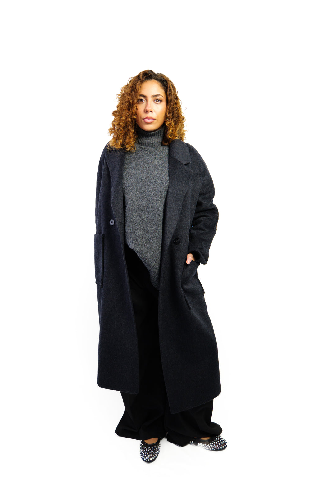 Manteau en laine long