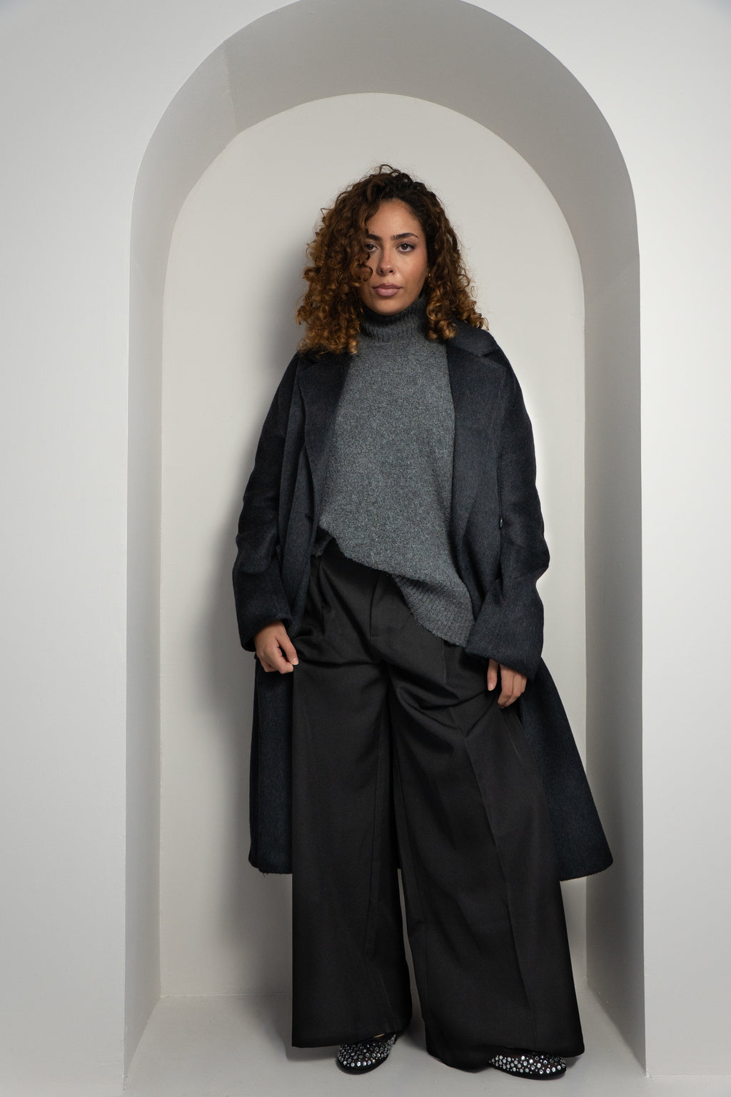 Manteau en laine long