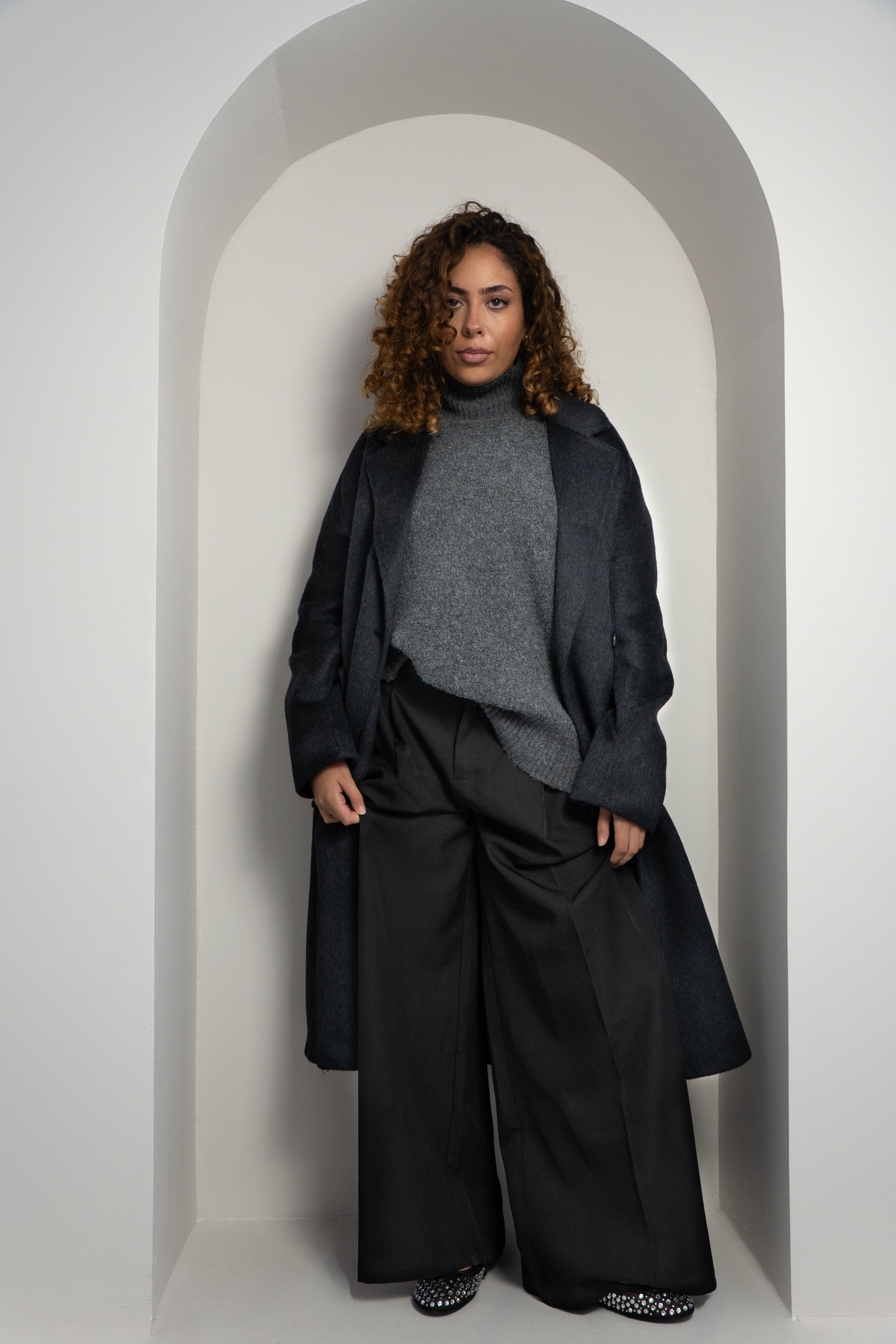 Manteau en laine long