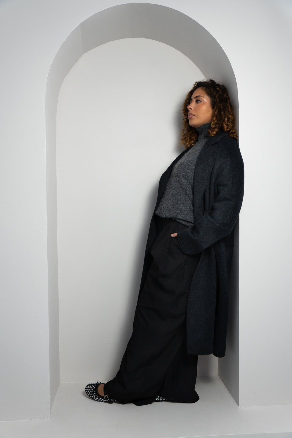 Manteau en laine long