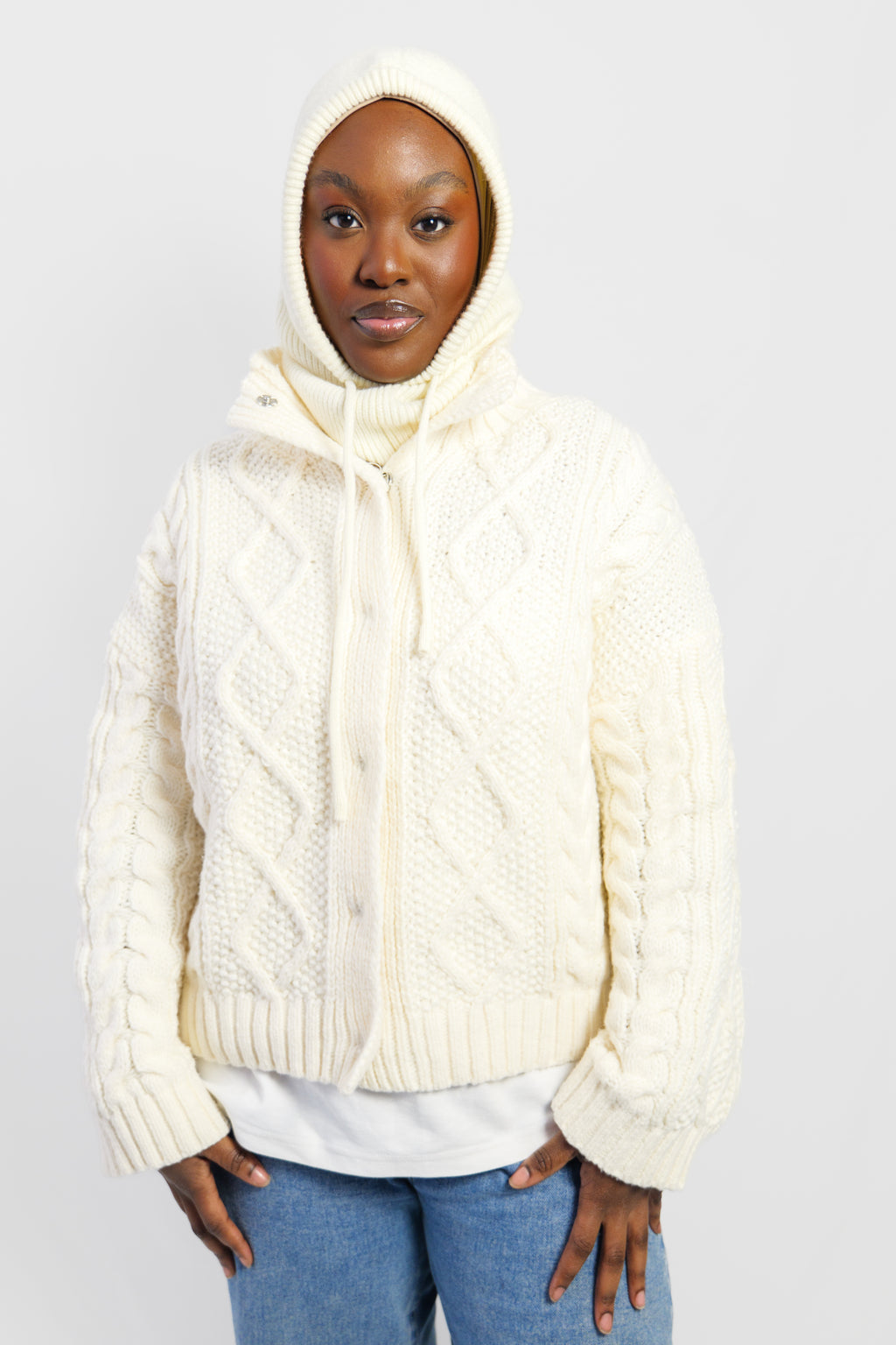 Cardigan écru knit