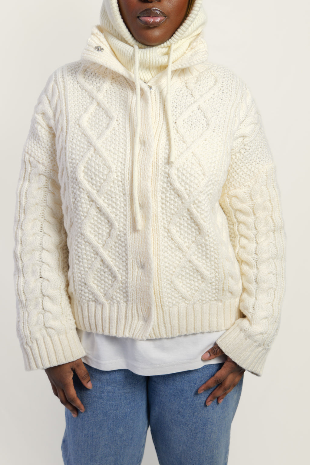 Cardigan écru knit