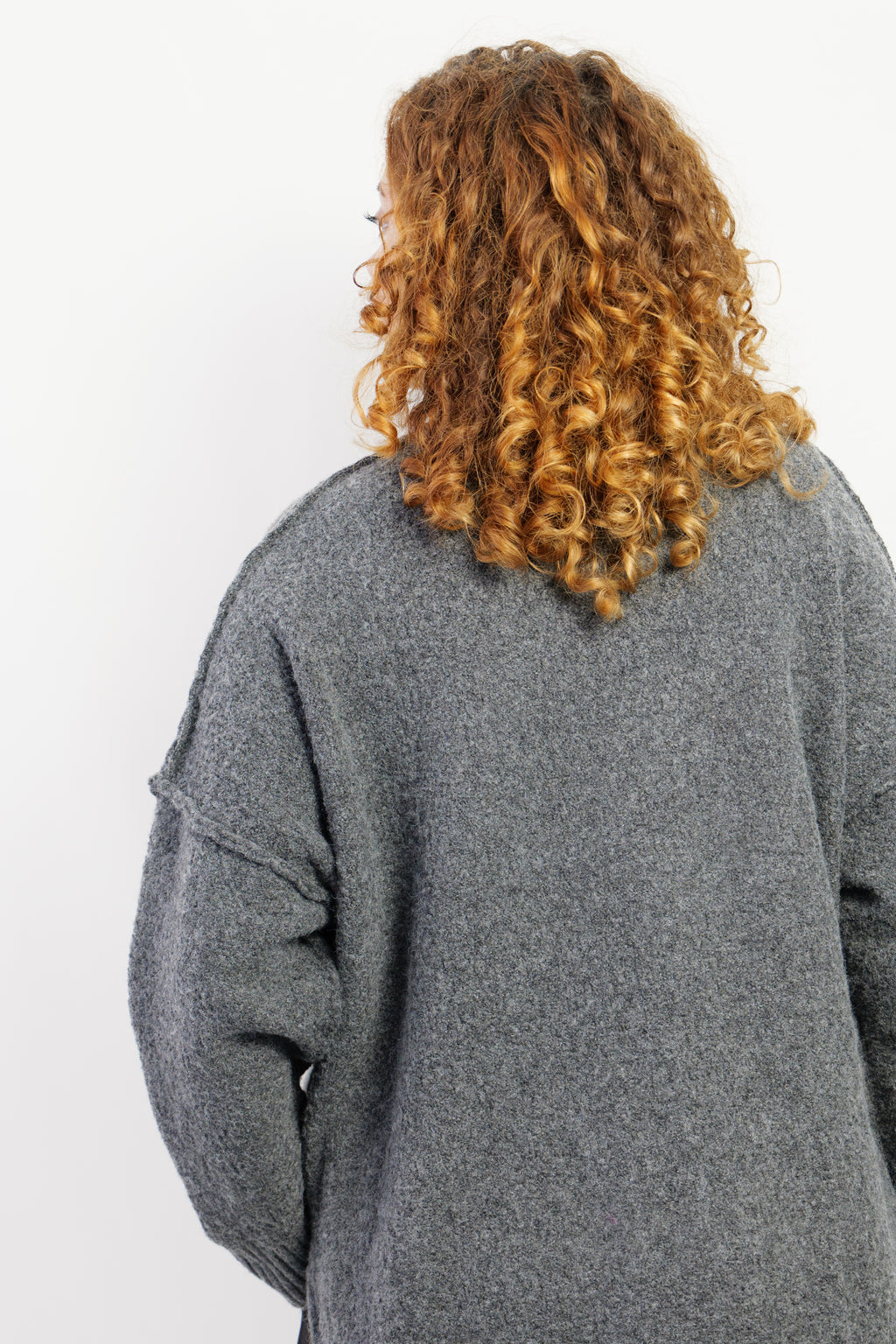 Pull gris col cheminé